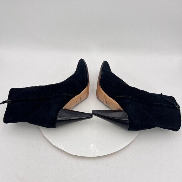 Isabel Marant Leyane Women Size EU 40 US 10 Black Glossed Leather Zip Ankle Boot - Picture 8 of 16